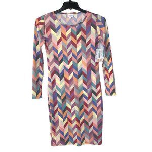 LULA ROE SHIFT LONG SLEEVE  DRESS XS NEW WITH TAG‎